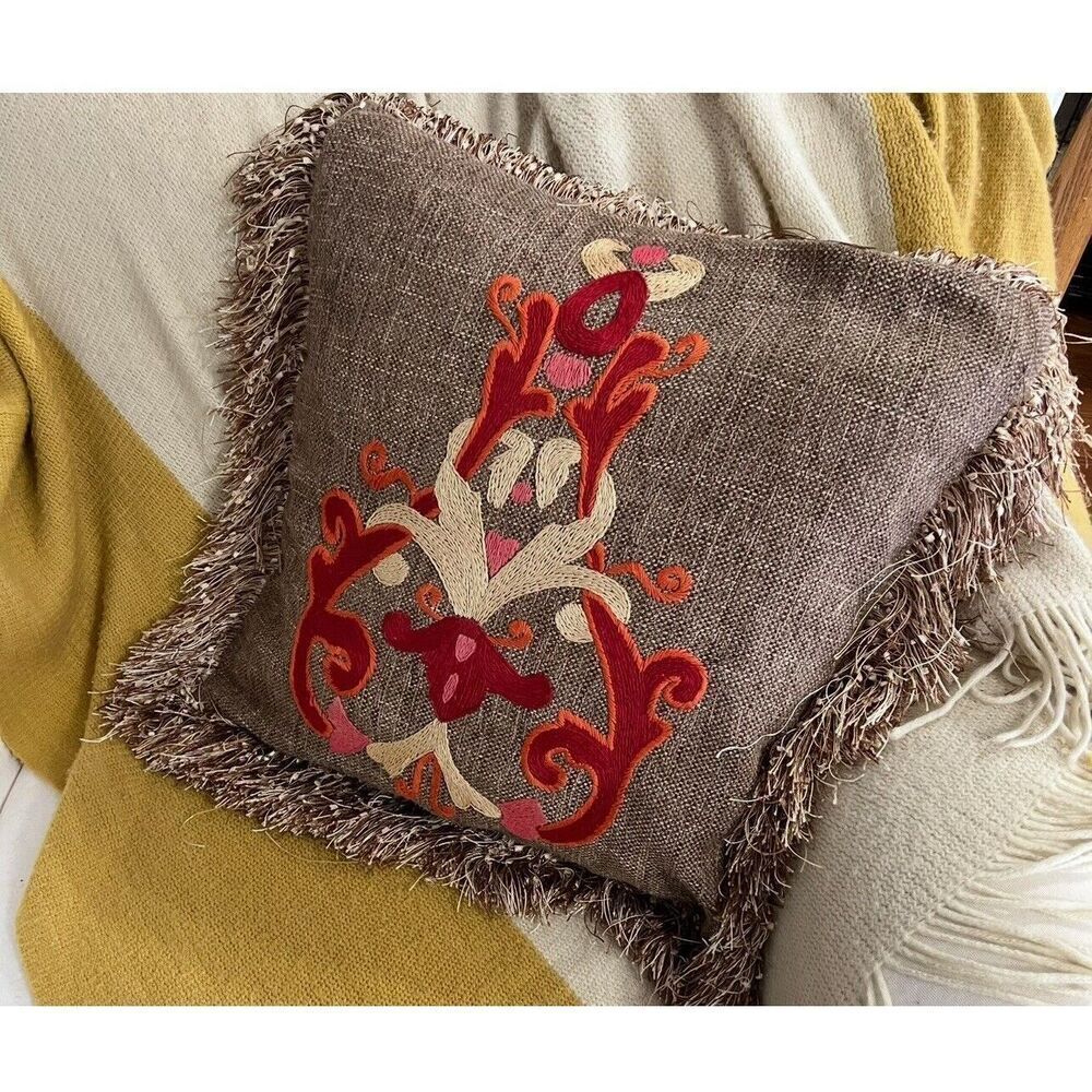 Decorative Brown/Rust Pillow Covers for‎ sofa 20x20 set of 2